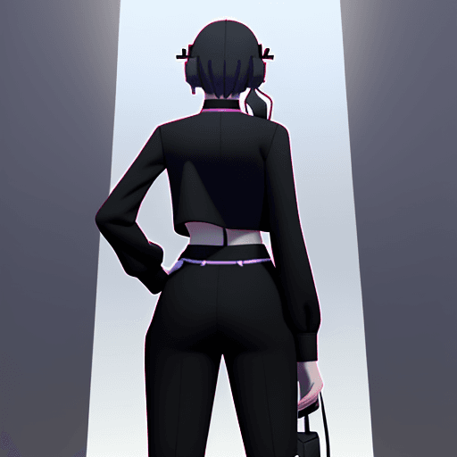 AI generated: Sinder Vtuber facing away with their hand on their hip