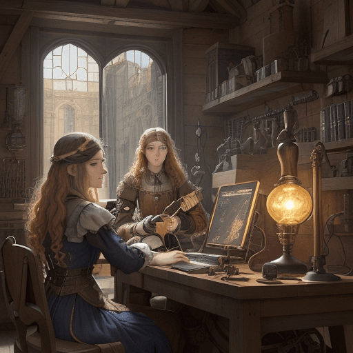 AI generated: "Imaginez une scène de la Renaissance revisitée avec des éléments steampunk. Des inventeurs de génie...