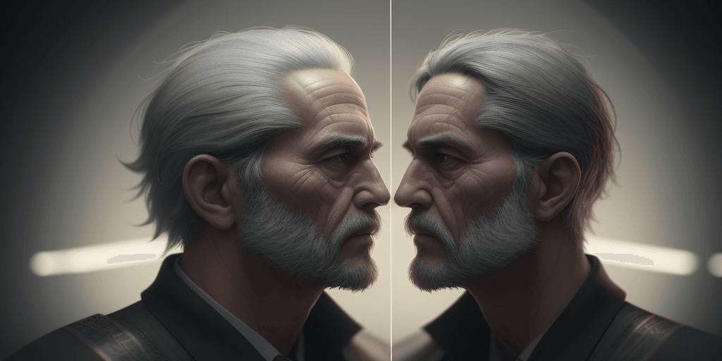 AI generated: a man who grows older as time passes , timeline ,  intricate artwork . octane render, trending on ar...
