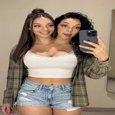 AI generated video: make the conjoined twins remain conjoined. Two heads on one torso. One of them trips, causing both o...