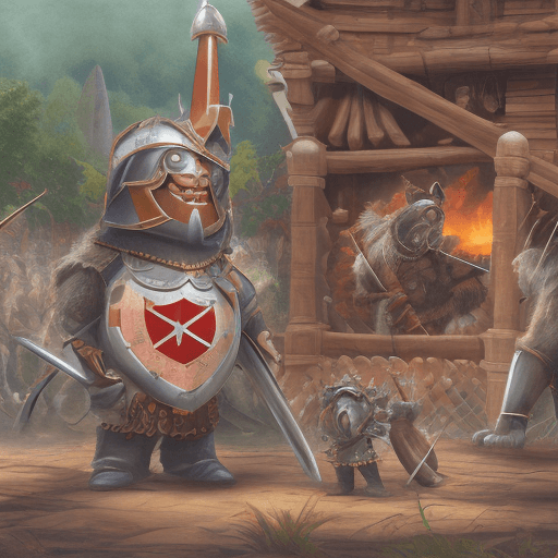 AI generated: hyperrealistic knight monkey during war in the middle age, he is sittin, in the background horses an...