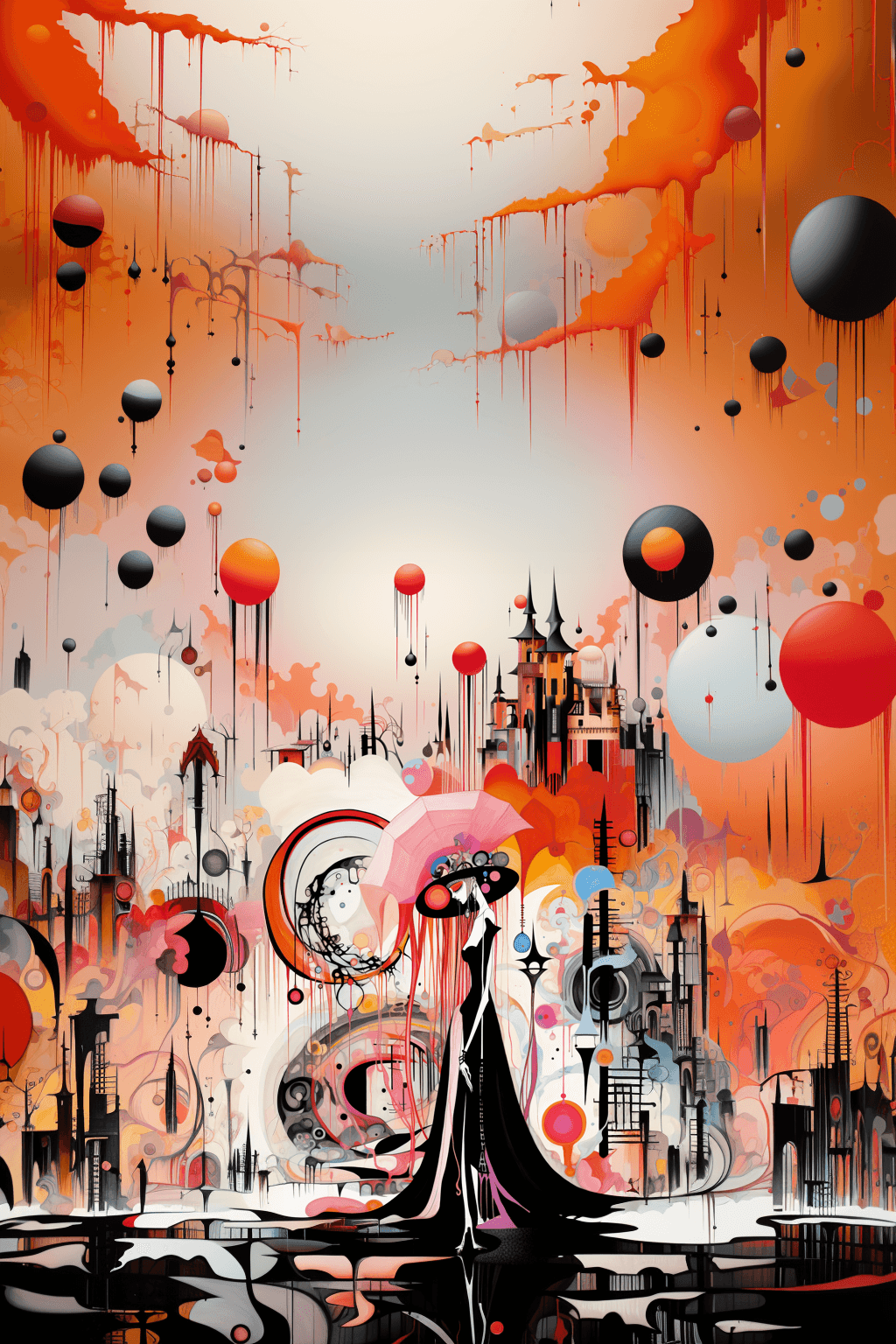AI generated: psychedelic trip in 1920s Berlin, weimar culture, decadence style, Bauhaus style, strong use of pain...