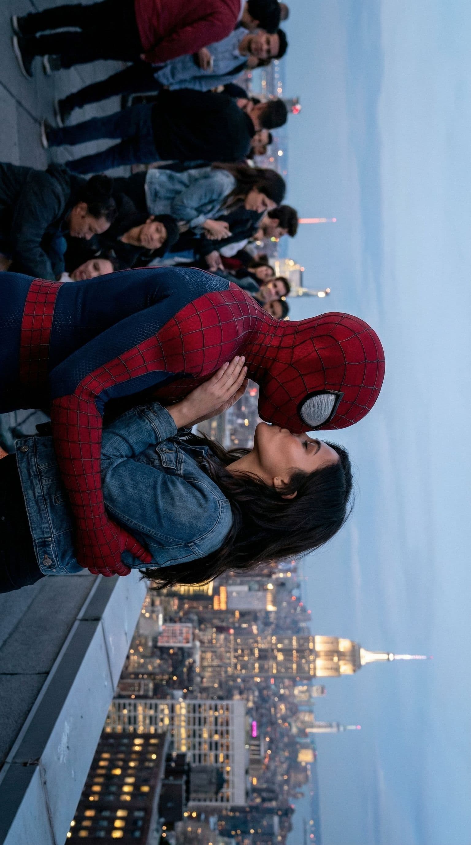 AI generated: Spiderman kissing his girlfriend 