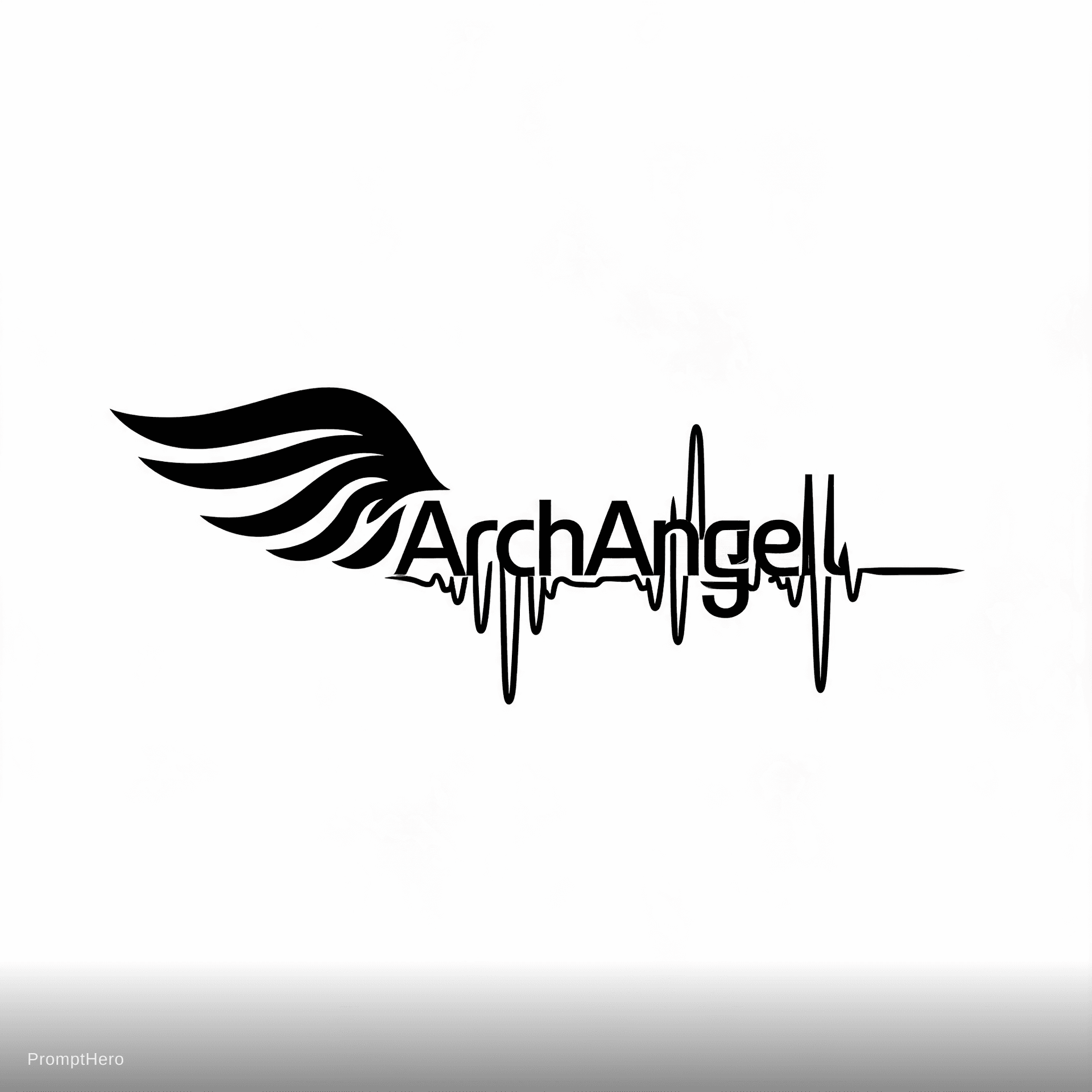AI generated: A logo that displays musical elements related to edm as well as the name "ArchAngeL" for the new ele...