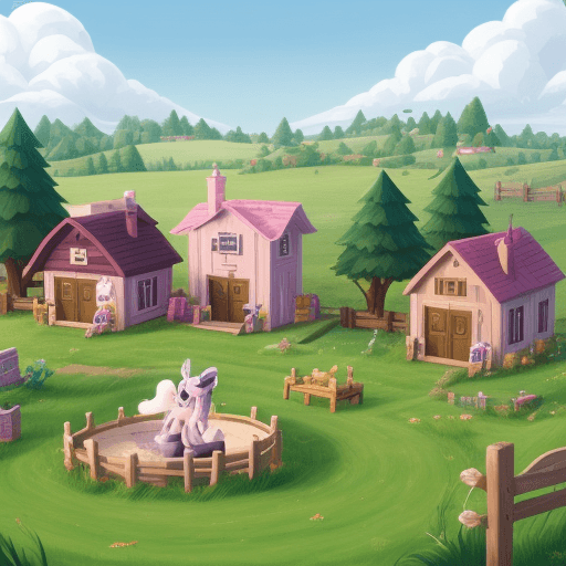 AI generated: ponyville