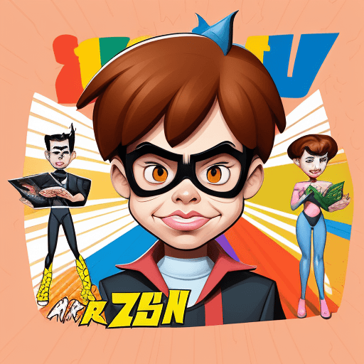 AI generated: caricature illustration, children's comic book character, hilariously exaggerated features --ar 1:2 ...