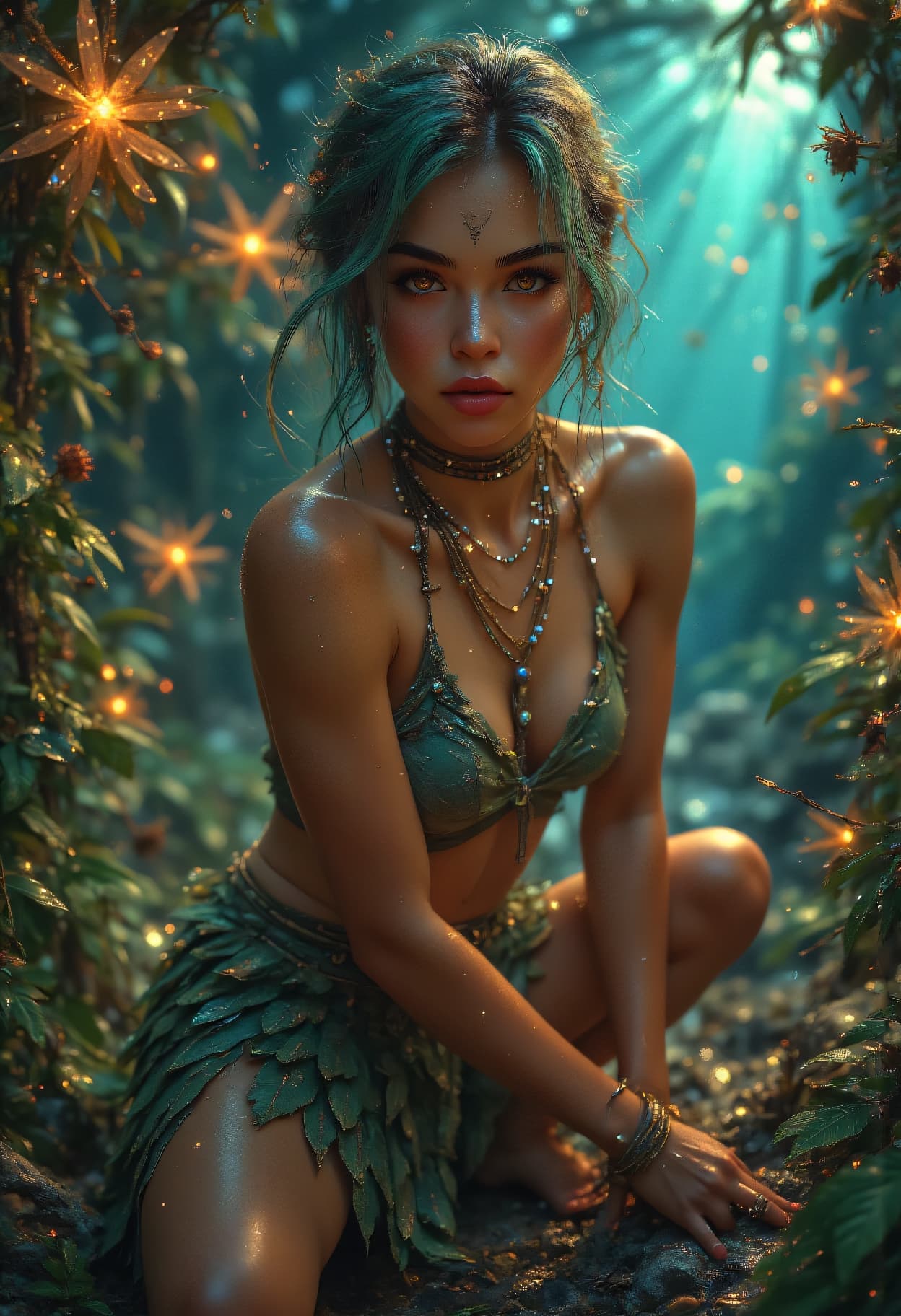 AI generated: event photography, alieffp Fantasy Fashion high angle photo of a 24 year old Slovak-Samoan female mo...