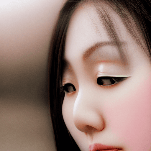 AI generated: A close-up of a 25-year-old Japanese girl singer idol makeup. Photography: "Captured with a 50mm len...