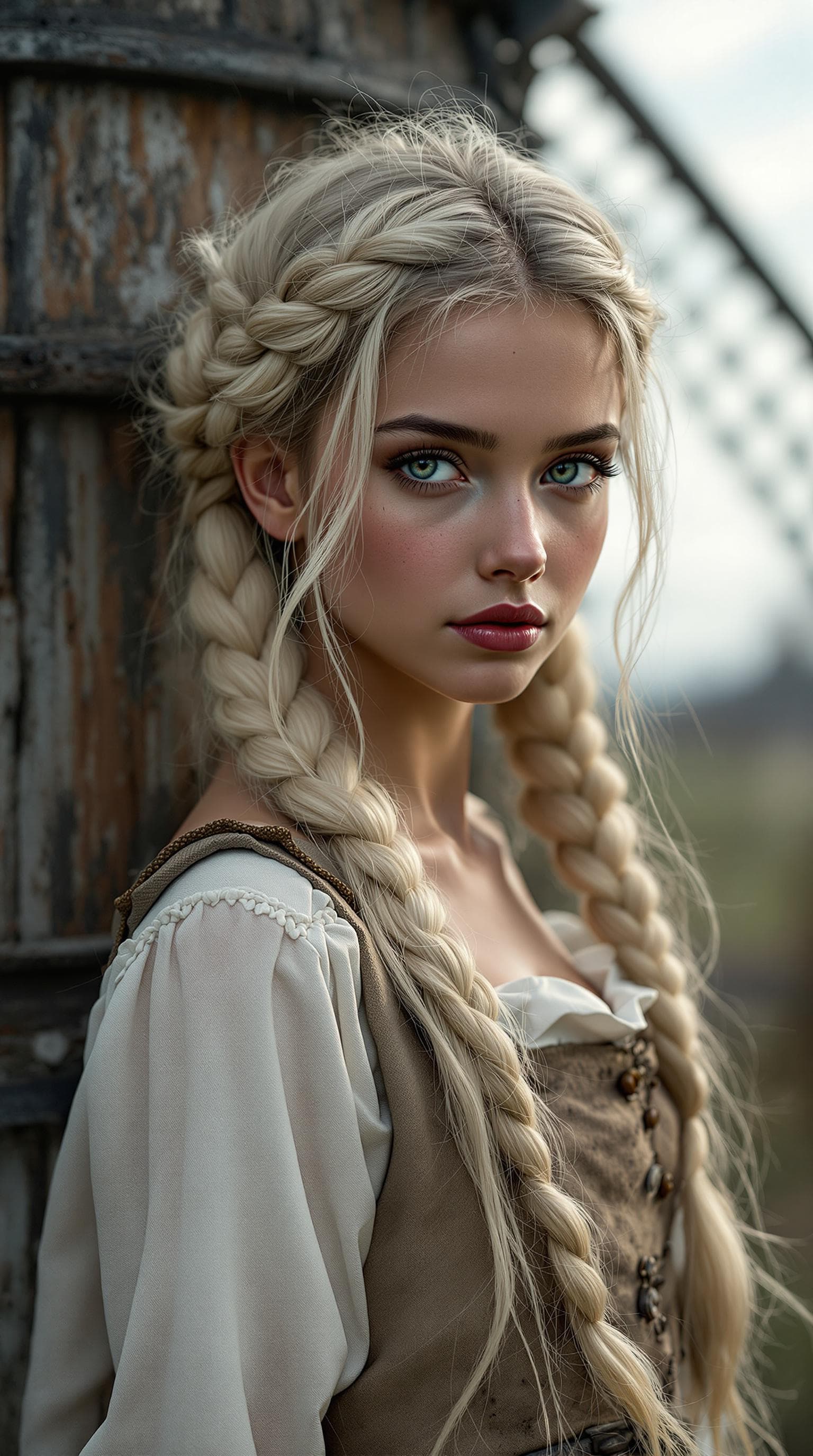 AI generated: a professional photo of a exceptionally of the most beautiful Dutch girl (age 13) in the world, show...