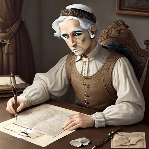 AI generated: The Goose Feather Pen will be placed on the left side of the cover, slightly tilted. The inkwell wil...