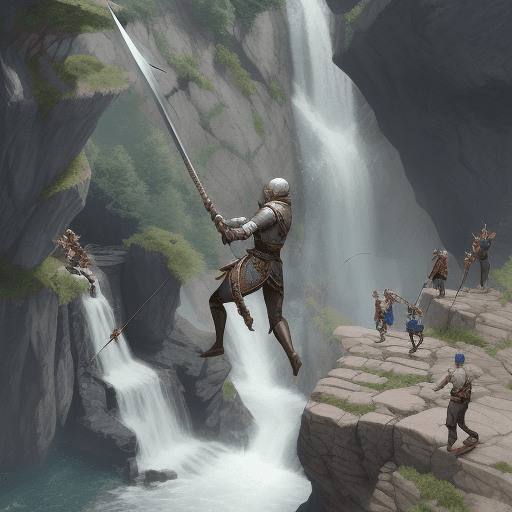 AI generated: person impaling by stone fall  fantasy
