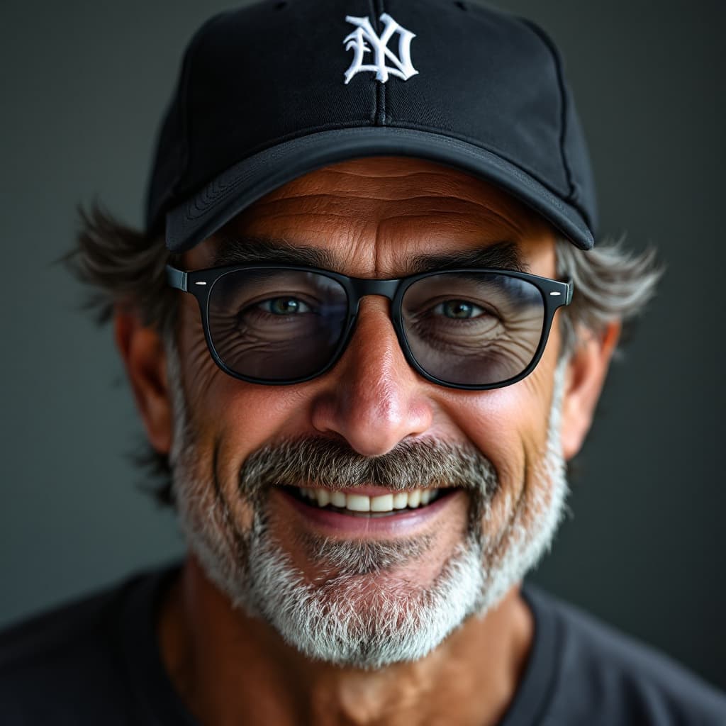 AI generated: Erstelle ein fotorealistisches Porträt eines 55-jährigen Mannes mit dynamischer, charismatischer Aus...