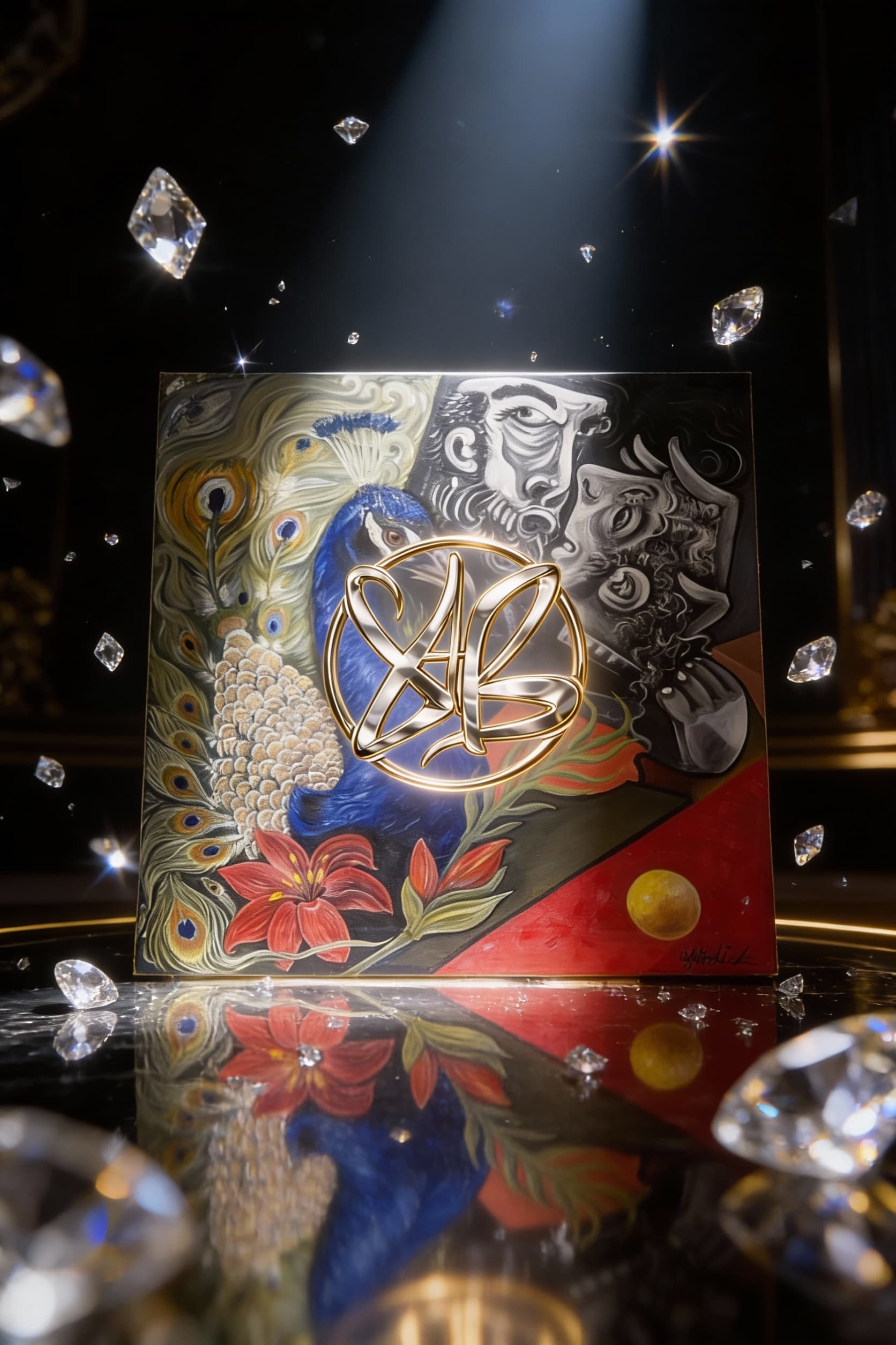 AI generated: Cinematic luxury film intro. Dark elegant background, deep blacks with subtle gold reflections. Ultr...