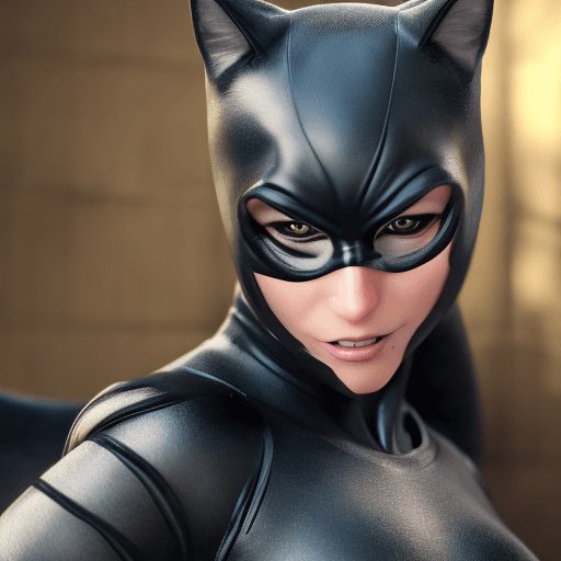 AI generated: cat woman, 4k, hyper realistic, focused, extreme details, unreal engine 5, cinematic, masterpiece, a...