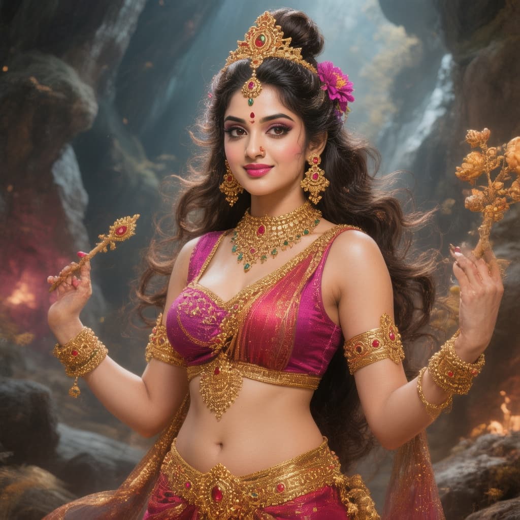 AI generated: Indian Goddess parvati in hot outfit