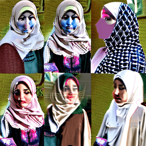 AI generated: Nude hijab girl.
