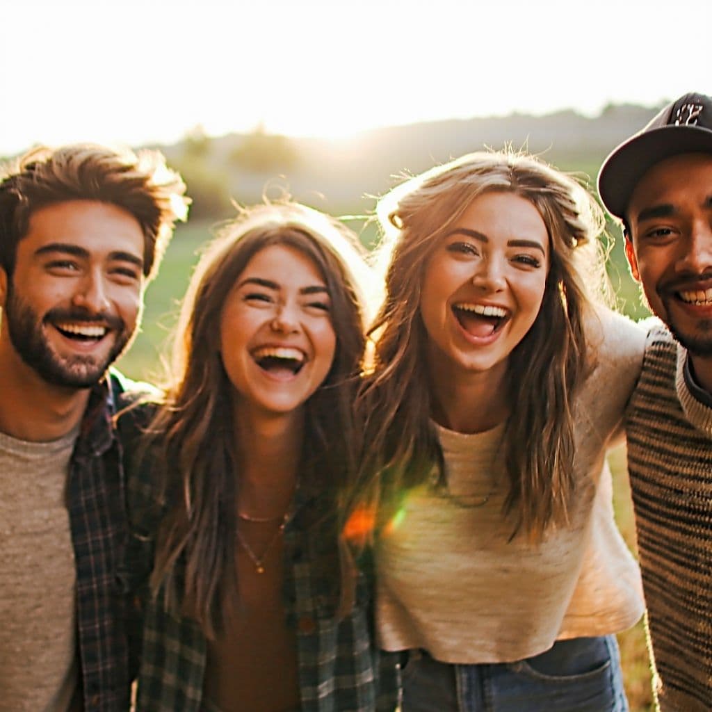 AI generated: "Create a cinematic image depicting a group of friends from diverse backgrounds, including individua...