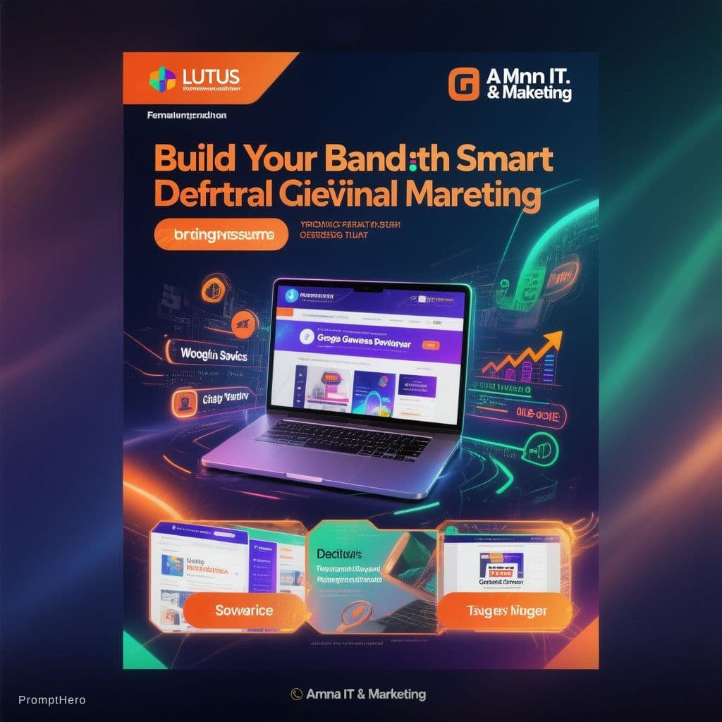 AI generated: Create a premium and modern Facebook post design for a digital marketing brand named, Lotus Computer...