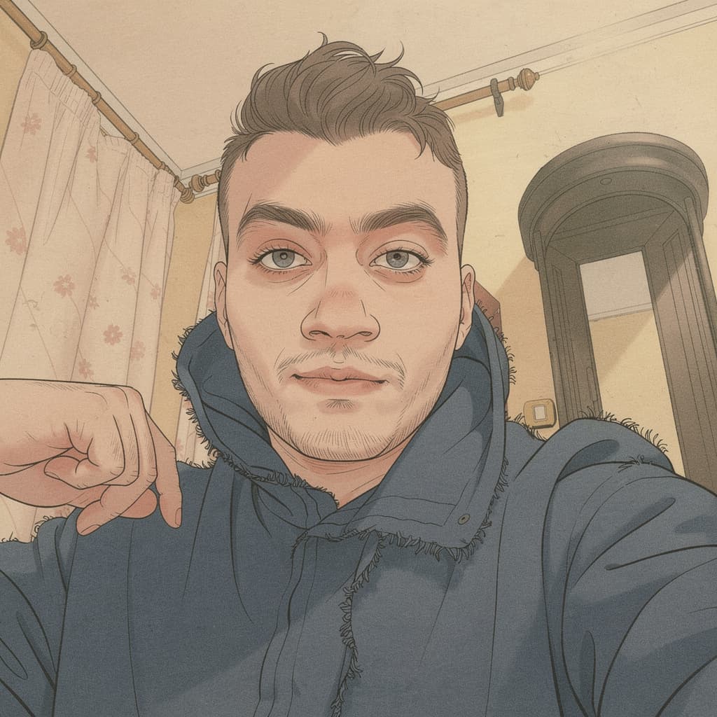 AI generated: a man wearing jacket poses for the camera, in the style of shige's visual aesthetic style, wavy, dar...