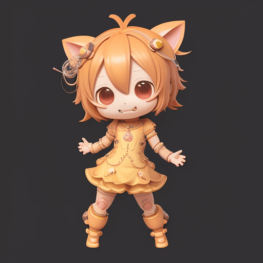 AI generated: The Fullbody whimsical artwork of adorable chibi tan man character, Teleidoscope cute, cheerful expr...