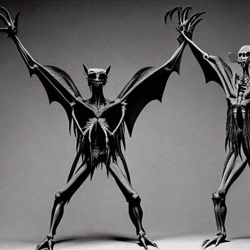 AI generated: The humanoid monsters are 8 feet tall.  Really muscular. they have no hair or feathers.  Their wings...