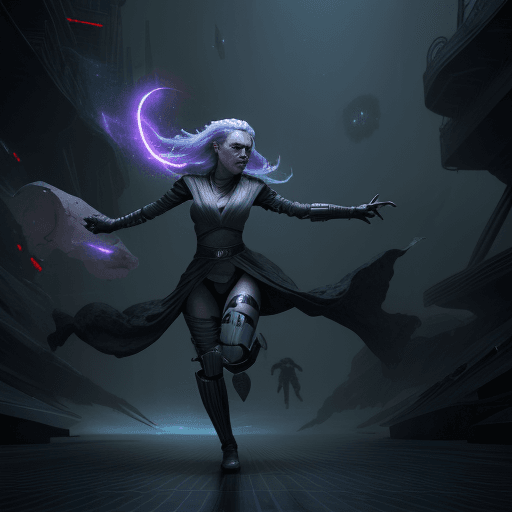 AI generated: Concept art of a star wars character, a sith, a super-detailed appearance of a demonic girl, incredi...