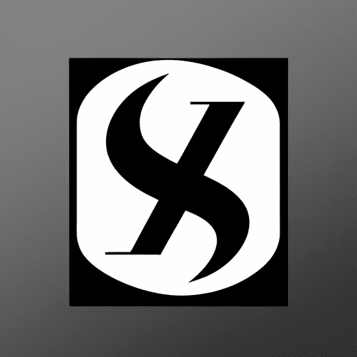 AI generated: letters SP vector logo, simple, black and white, Adobe illustrator