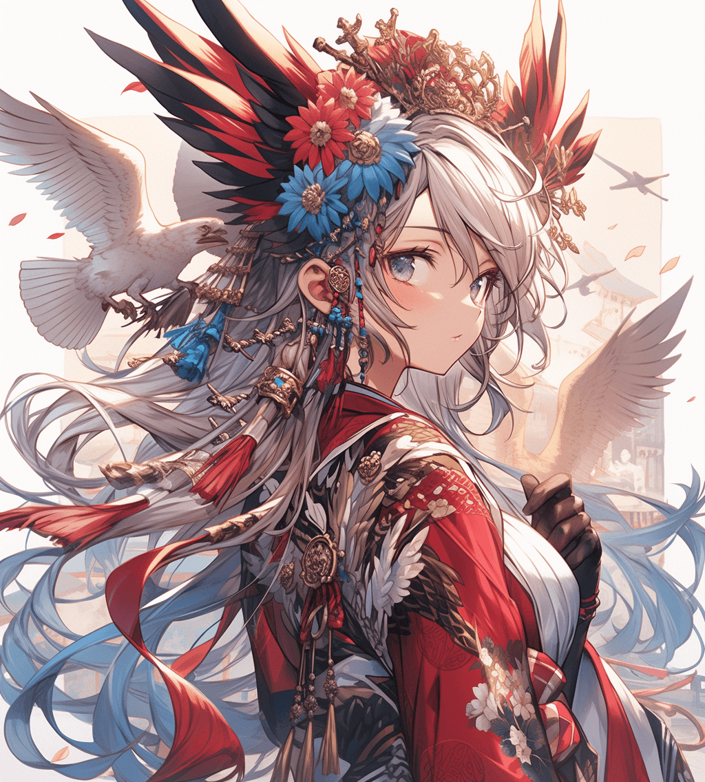 AI generated: omaha hong ginkaku's hd backgrounds, in the style of feminine portraiture, mythical themes, high qua...