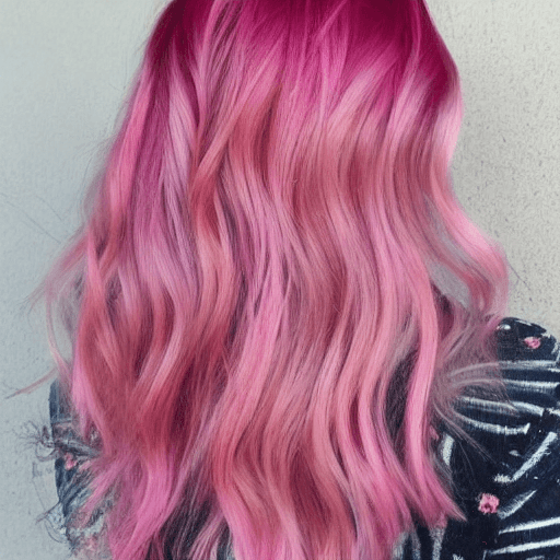 AI generated: Pink hair 