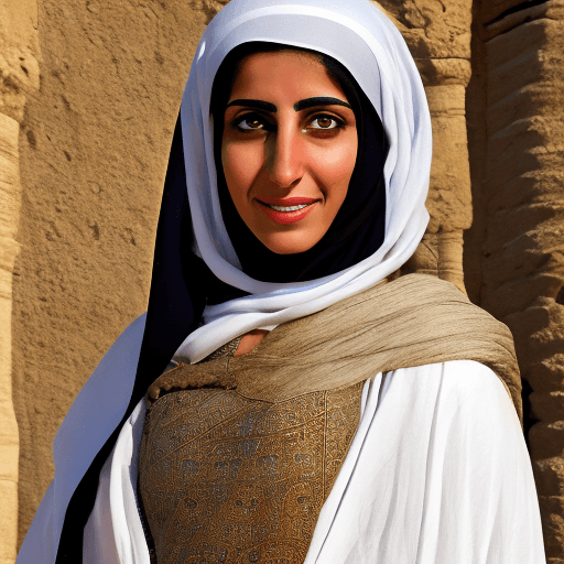 AI generated: High resolution photography of a medieval middle eastern woman