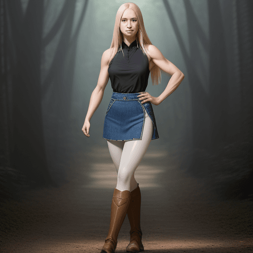 AI generated: a beautiful woman, with blonde hair, shoulder-length hair, straight hair, blue eyes and white skin, ...