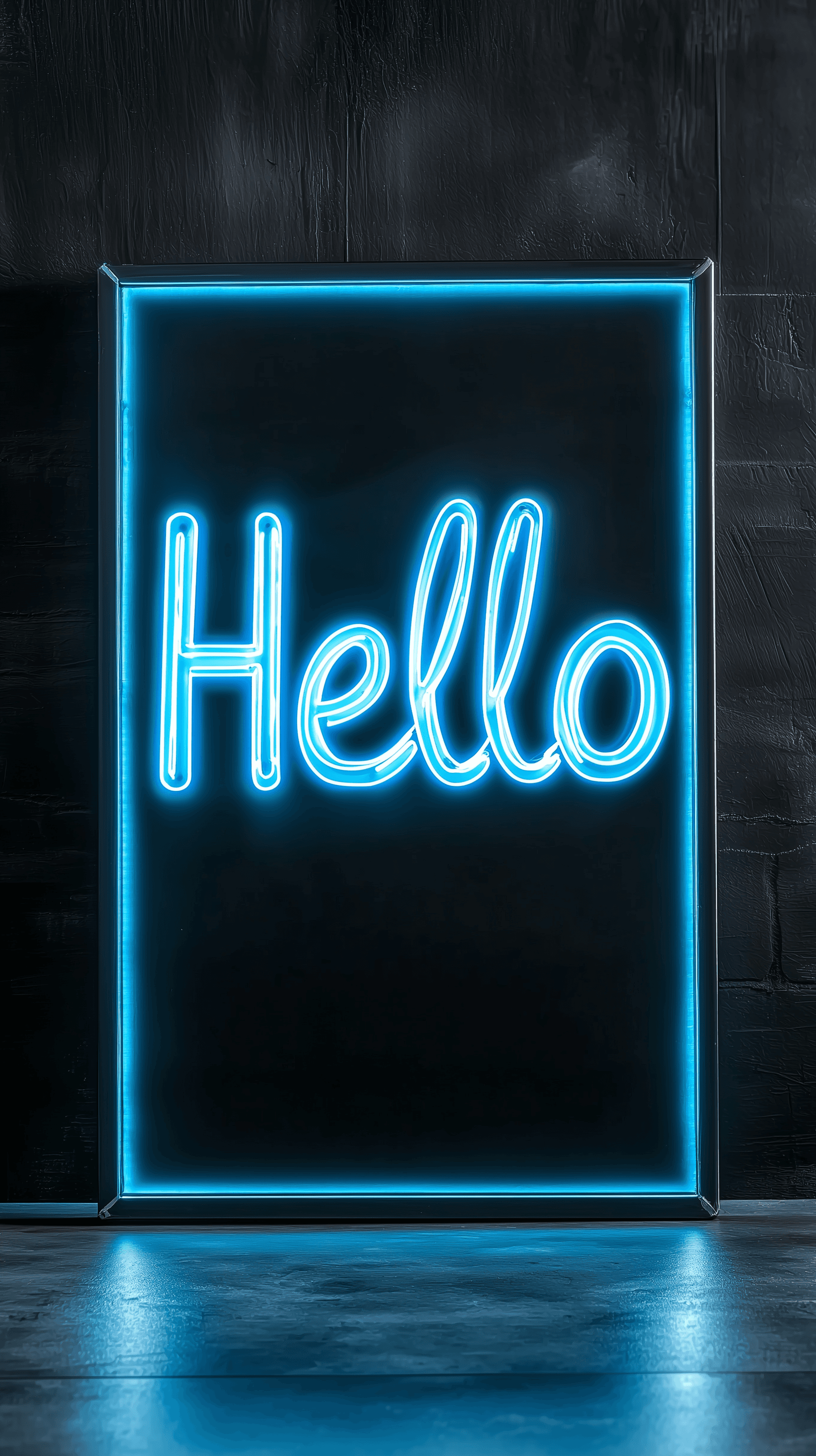 AI generated: productive photography, black color steel rectangular signage box placed against a in a photo studio...