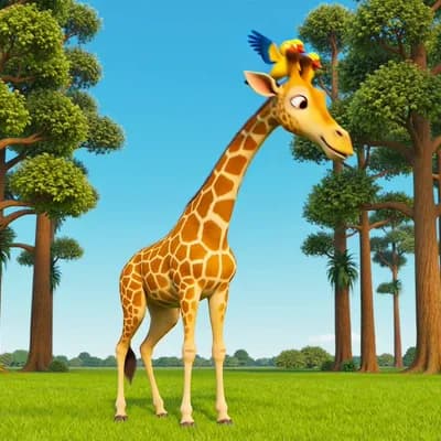 AI generated video: Scene 9 – Letter G

Image Prompt

Friendly giraffe standing beside tall trees with birds sitting on ...