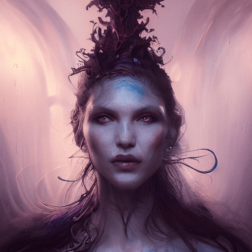 AI generated: Amazing portrait of a Mind Flayer woman by Greg Rutkowski, Bayard Wu, Frank Frazetta, Adobe After Ef...