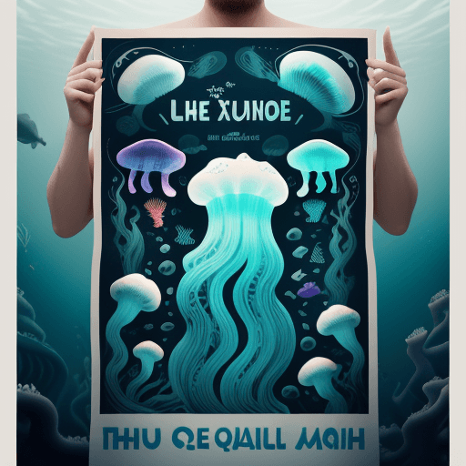 AI generated: A music festival held in the deep sea,  white jellyfishes and fishes swimming besides, high quality,...