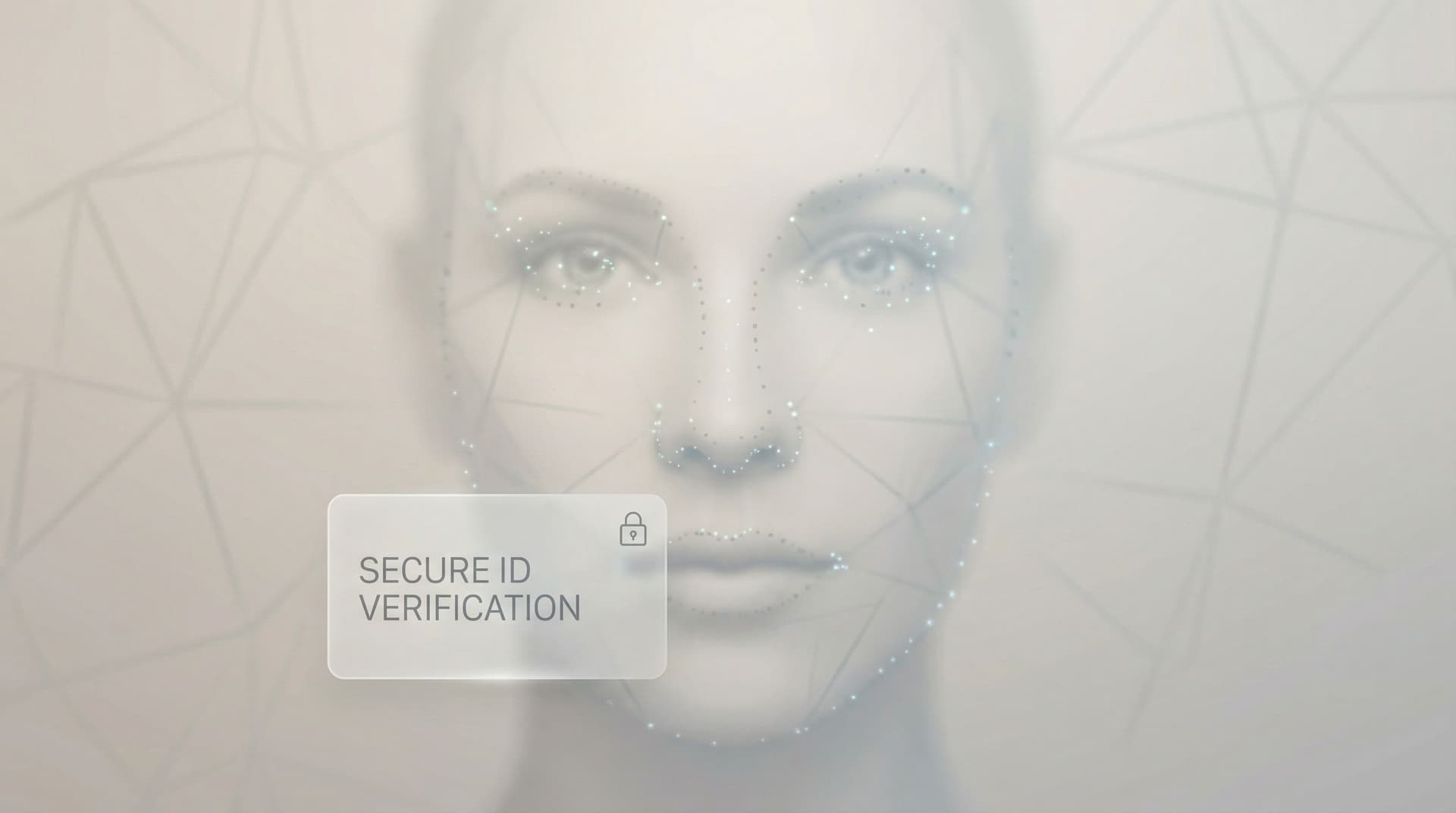 AI generated: Light neutral background with very subtle facial recognition elements.
Soft abstract lines and dots ...