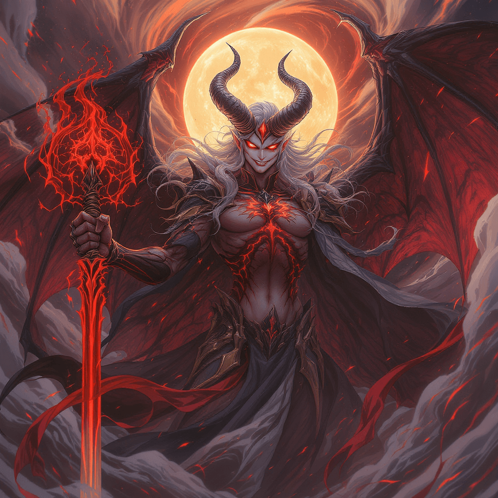 AI generated: um rei ou lord demonio no estilo anime