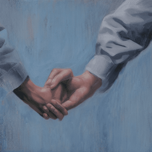 AI generated: two hands shaking, 8k