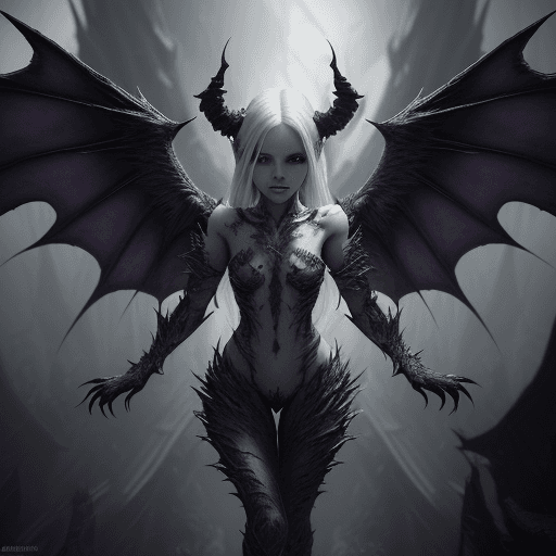 AI generated: An amazing creature, incredibly cute appearance with a hellishly evil soul, in the style of good and...