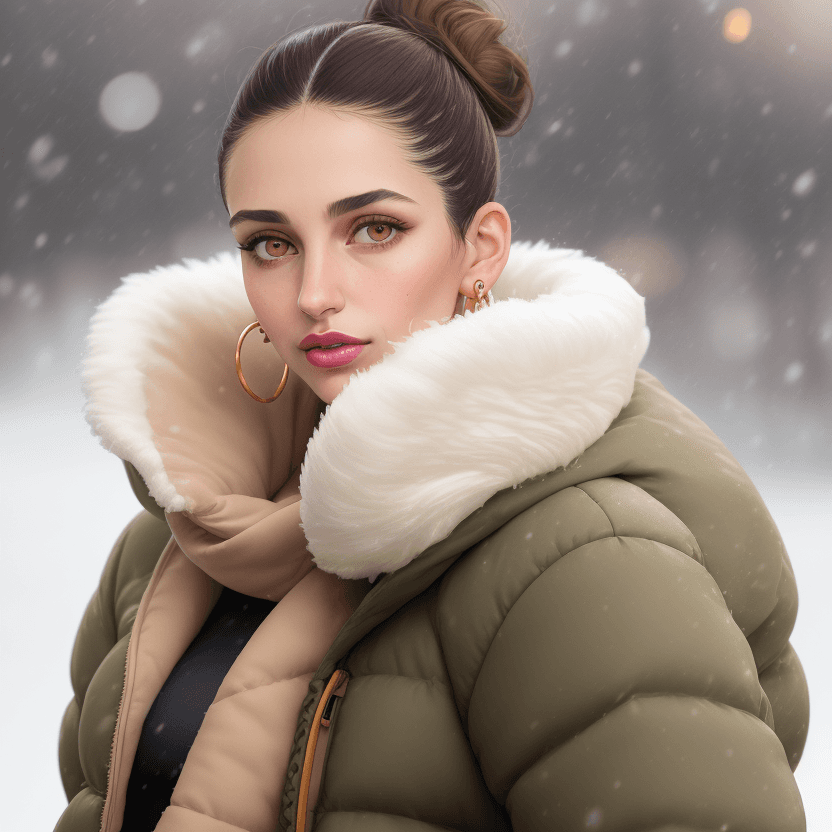 AI generated: portrait, (mixed ayanajfalistasd15), Short, Toned, Oval Face, Olive Skin, Dark Brown Hair, Amber Eye...
