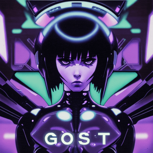 AI generated: early techno rave music inspired by ghost in the shell, 90s manga aesthetic