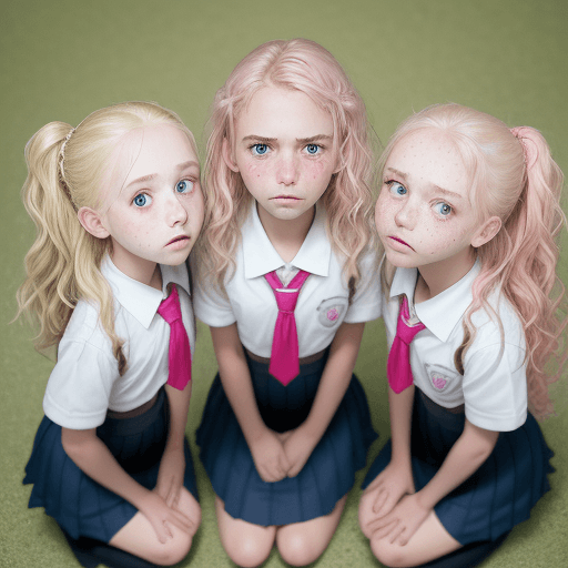 AI generated: photorealist 3 real girls, little tits, czech girls, detail face and eyes, perfect detail face, youn...
