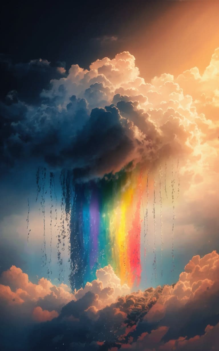 AI generated: "Every storm runs out of rain." Image: A dramatic storm cloud dispersing, revealing a rainbow emergi...