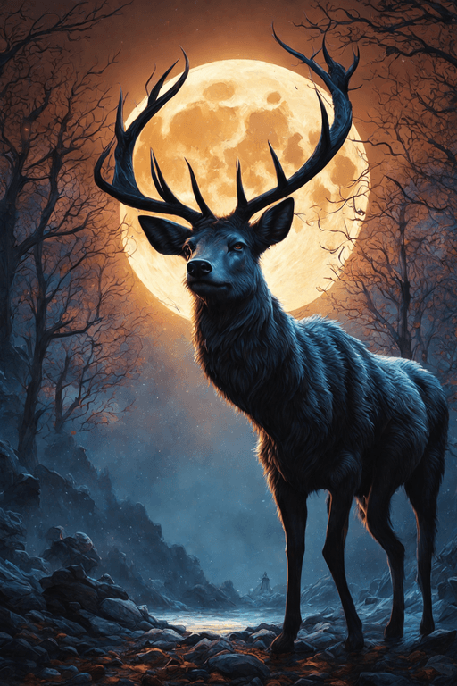 AI generated: Moonlight night, ultra hd, realistic, vivid colors, highly detailed, UHD drawing, pen and ink, perfe...