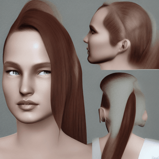 AI generated: Create a ultra-realistic portrait of 20-year old female wearing a deep v-dress. Updo hairstyle. Full...