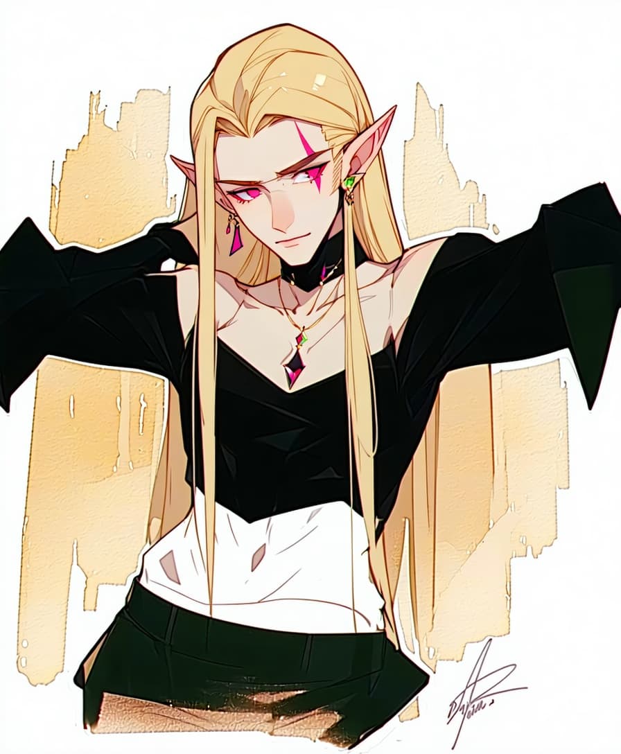AI generated: (Masterpiece:1.2), high-quality anime style, official art, flat shading, thick lineart, sketchy line...