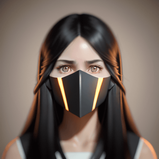 AI generated: a young woman with long dark hair in front of her face, in the style of sony alpha a7 iii, symmetric...
