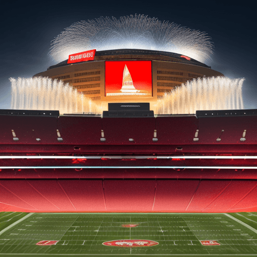 AI generated: 
"Craft a high-quality digital artwork that epitomizes the Arrowhead Stadium in Kansas City. Infuse ...