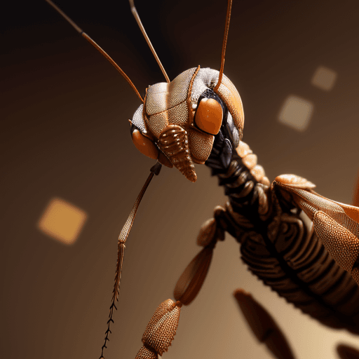 AI generated: Large scale warrior termite mantis, professional portrait, hyper realistic, super detailed photograp...