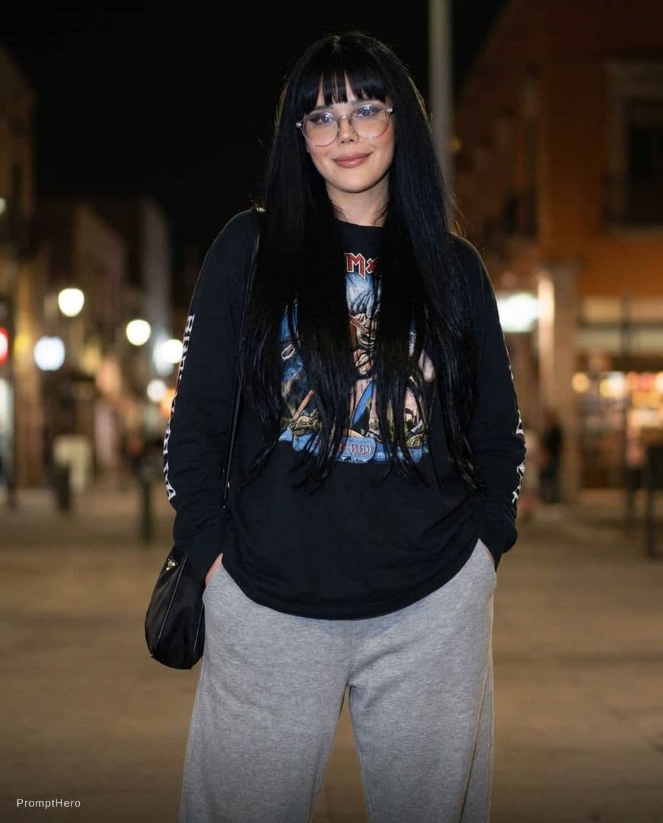 AI generated: Use the photo I uploaded; the image should depict me as a stylish young woman.

She has the same fac...